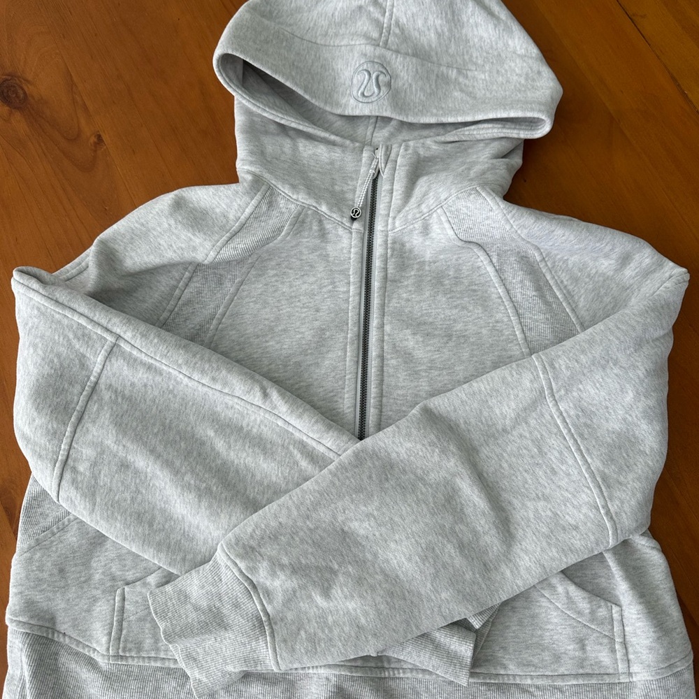Lululemon Gray Oversized Scuba Half-Zip Hoodie